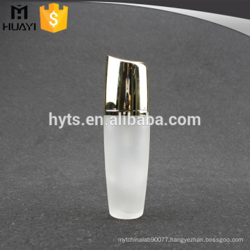 luxury empty glass body lotion bottle with cream pump